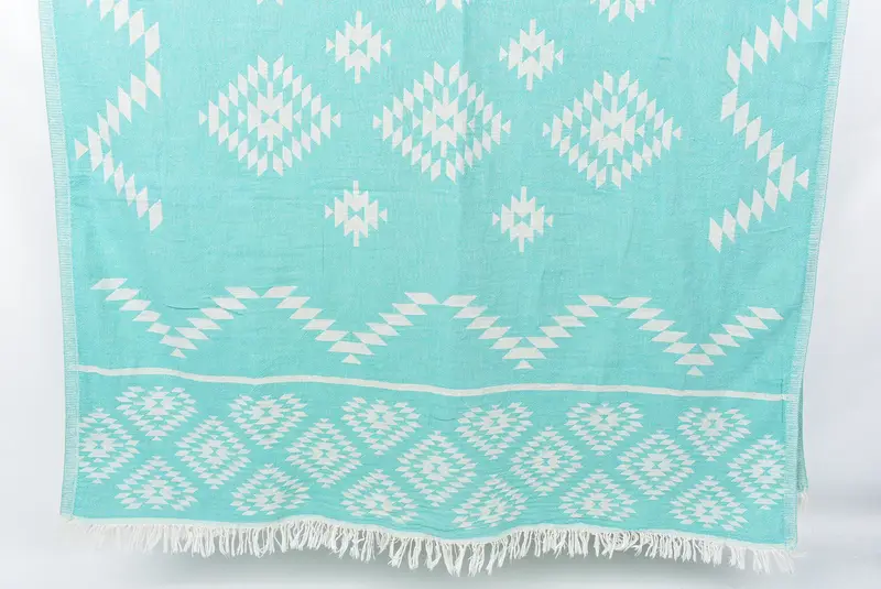 Personalized Turkish Towel, Wedding Hand Made Gift, Absorbent Turkish towel, Thin towel, 70x36 Cotton Kilim Towel, Yoga Towel, Wedding Shower Gift - 1