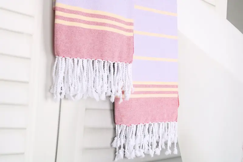 Thin towel, Summer Gift, Embroidery Towel, 70x36 Cotton Striped Towel, Mother Of The Groom Gift, Organic towel, Arizona Bachelorette Party Favors - 8