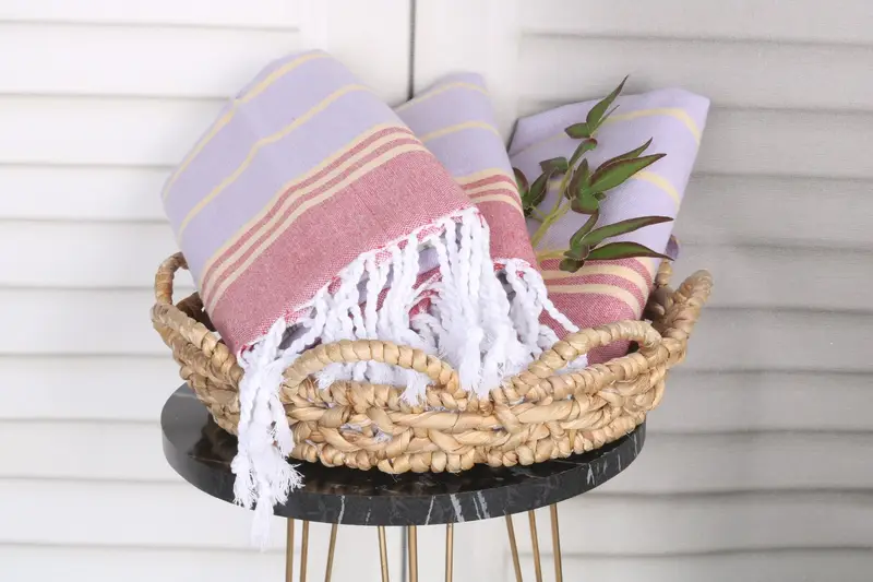 Thin towel, Summer Gift, Embroidery Towel, 70x36 Cotton Striped Towel, Mother Of The Groom Gift, Organic towel, Arizona Bachelorette Party Favors - 5