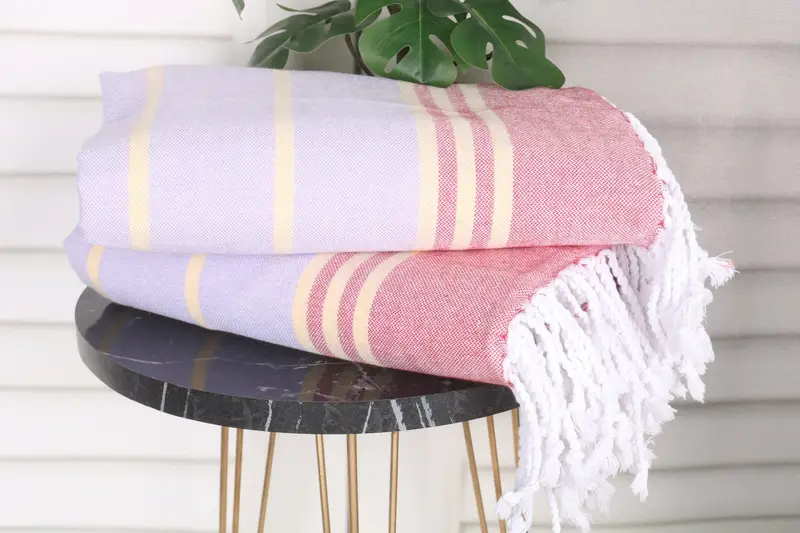 Thin towel, Summer Gift, Embroidery Towel, 70x36 Cotton Striped Towel, Mother Of The Groom Gift, Organic towel, Arizona Bachelorette Party Favors - 3
