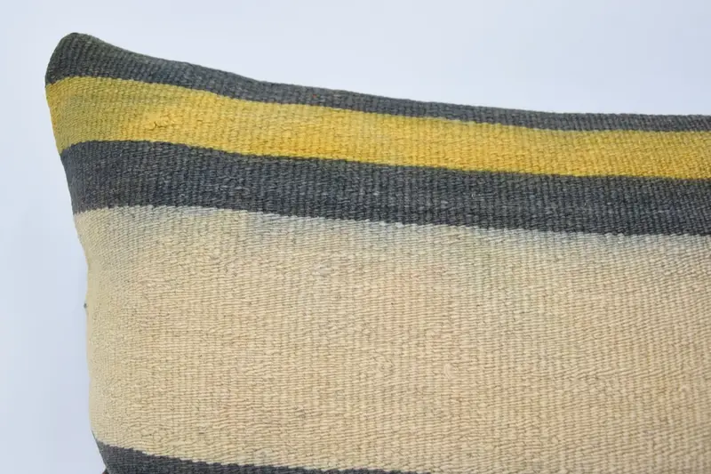 16x36 Beige Pillow Sham, Handmade Kilim Cushion, Pillow, Customized Cushion Case, Vintage Pillow, Pillow for Sofa - 2