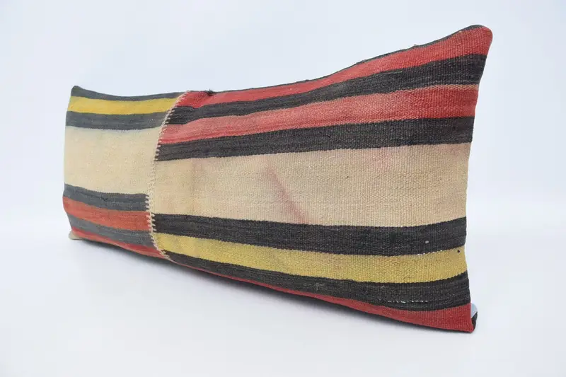 16x36 Beige Pillow Sham, Handmade Kilim Cushion, Pillow, Customized Cushion Case, Vintage Pillow, Pillow for Sofa - 4