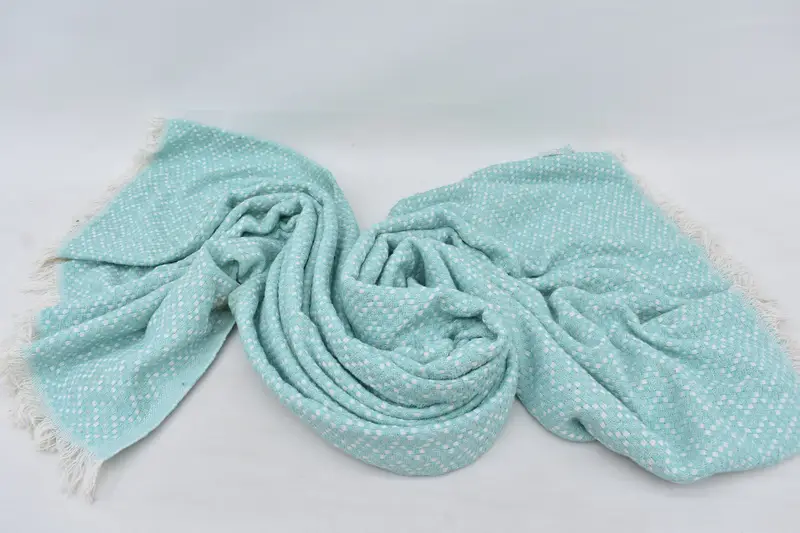 Decorative Blanket, Housewarming Gift, Bridesmaid Gifts, Valentines Day Gift Idea, 76x68 Cotton Herringbone Towel, Organic Beach Blanket - 7