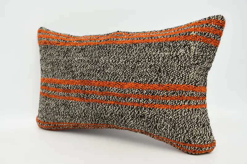 Pillow Cover, Kilim Pillow, Bright Cushion Case, 12x20 Brown Pillow Cover, Christmas Pillow Sham, Pillow for Couch, Antique Pillows - 4