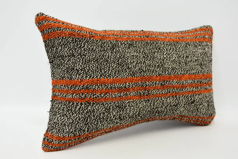 Pillow Cover, Kilim Pillow, Bright Cushion Case, 12x20 Brown Pillow Cover, Christmas Pillow Sham, Pillow for Couch, Antique Pillows - 3