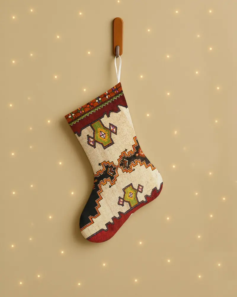 Media navideña roja y blanca, decoración navideña de 20 pulgadas de ancho