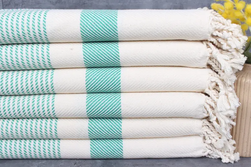 Organic Beach Towel Turkish Bath Beige, 40x71 Inches