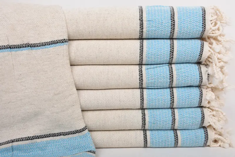 Organic Cotton Towel, Anniversary Gift For Her, Personalized Wedding Gift, 70x36 Linen Striped Towel, Monogrammed Beach Towel, Personalized Gift