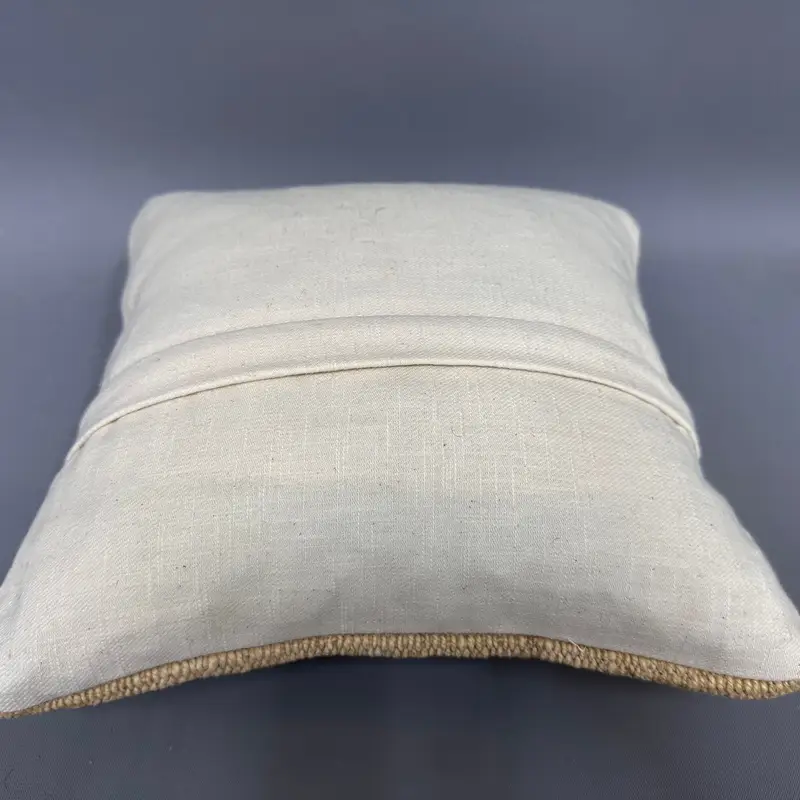 Comfy Throw Pillow Sham, 12x12 Beige Cushion Cover, Cushion, Kilim Pillow, Vintage Kilim Throw Pillow, Toss Cushion Case, Turkish Pillow - 7