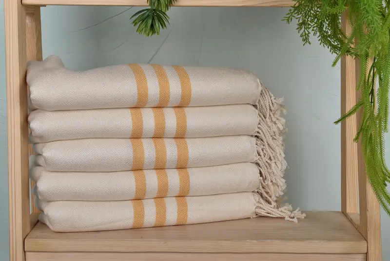 Summer Gift, Wedding Gifts Towel, Sand-free towel, Maid Of Honor Gift, 70x40 Cotton Striped Towel, Sand-resistant Turkish towel for travel - 1