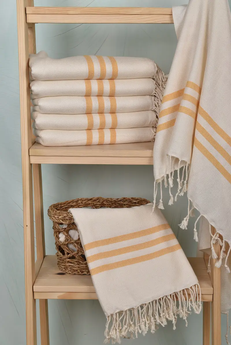 Summer Gift, Wedding Gifts Towel, Sand-free towel, Maid Of Honor Gift, 70x40 Cotton Striped Towel, Sand-resistant Turkish towel for travel - 3