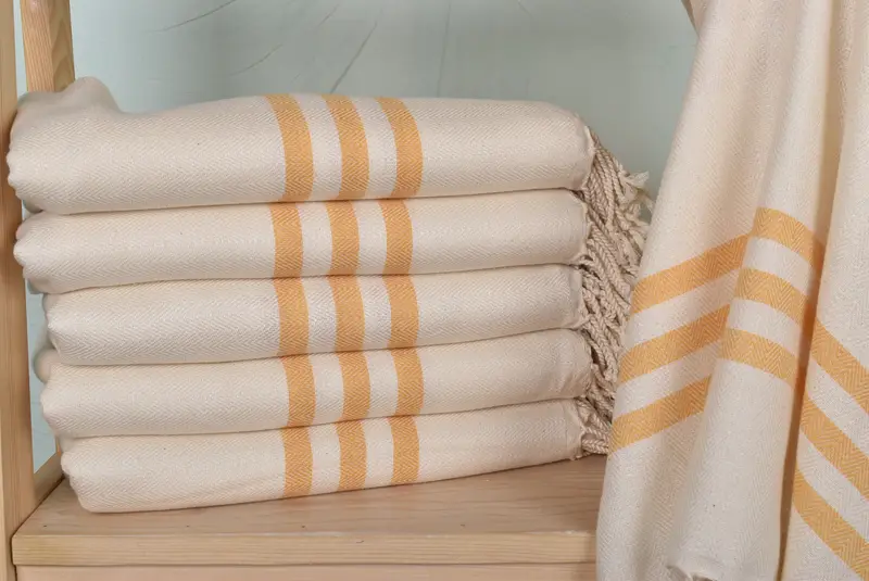 Summer Gift, Wedding Gifts Towel, Sand-free towel, Maid Of Honor Gift, 70x40 Cotton Striped Towel, Sand-resistant Turkish towel for travel - 2
