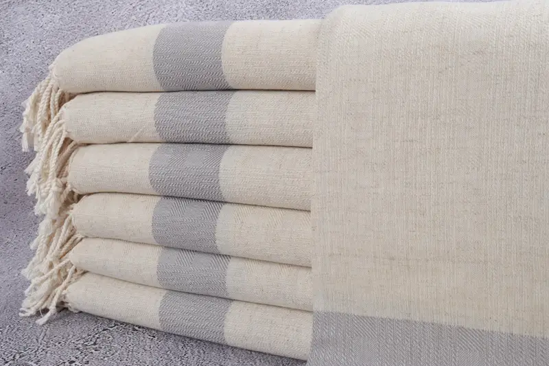 Personalized Wedding Gift, Best Beach Towel, House Warming Gift, Embroidered Beach Towel, Cute Beach Towel, Fouta towel, 70x36 Linen Striped Towel - 1