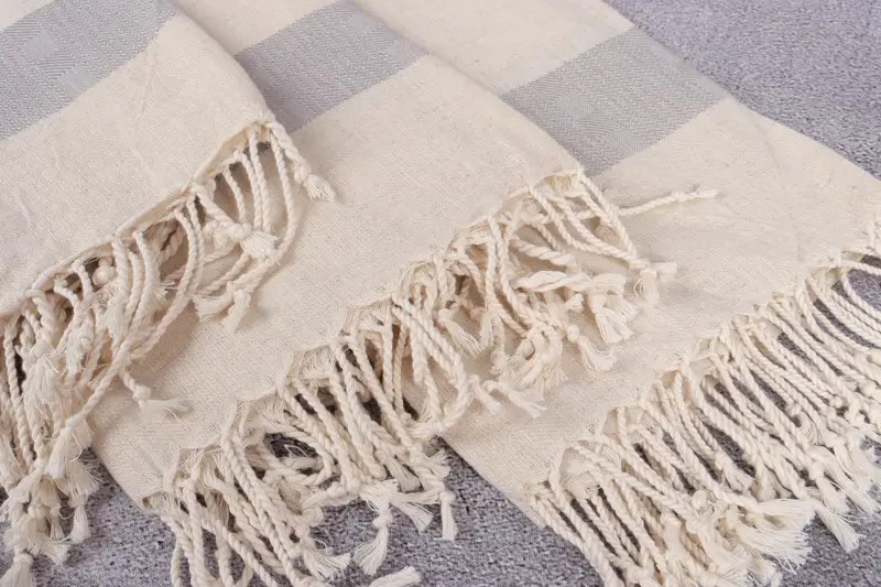 Personalized Wedding Gift, Best Beach Towel, House Warming Gift, Embroidered Beach Towel, Cute Beach Towel, Fouta towel, 70x36 Linen Striped Towel - 5