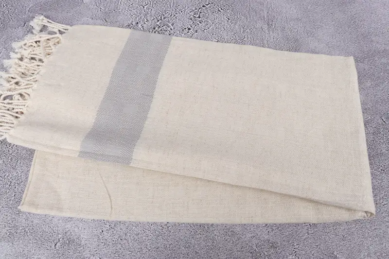 Personalized Wedding Gift, Best Beach Towel, House Warming Gift, Embroidered Beach Towel, Cute Beach Towel, Fouta towel, 70x36 Linen Striped Towel - 6