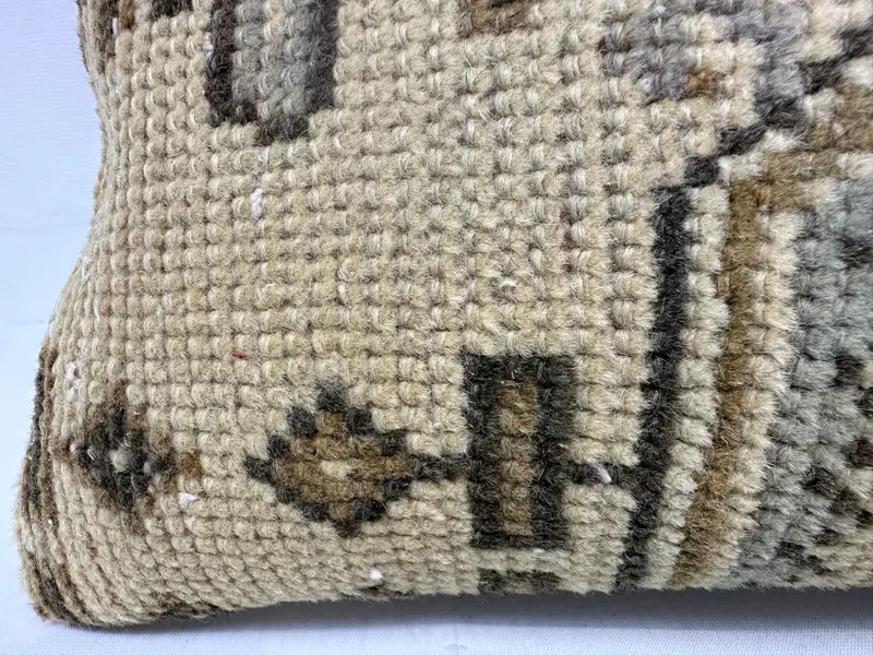 Kilim Yastık Sham, Antika Yastıklar, Vintage Kilim atma Yastığı, Özelleştirilmiş Yastık Kapağı, 10x20 Bej Yastık Kılıfı, Yastık Sham - 4