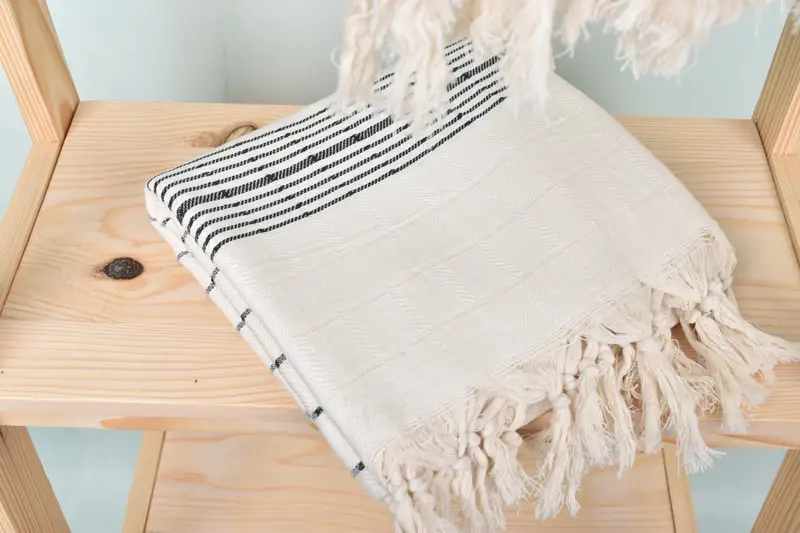 70x40 Cotton Striped Towel, Handmade Gift, Handwoven Turkish bath towel, Quick-dry towel, Turkish Towel Monogram, Cotton towel, Gift For Bride - 5