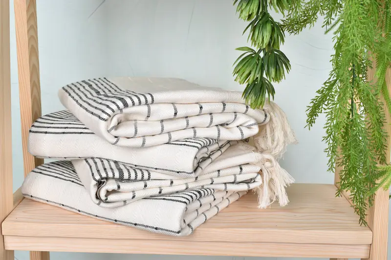 70x40 Cotton Striped Towel, Handmade Gift, Handwoven Turkish bath towel, Quick-dry towel, Turkish Towel Monogram, Cotton towel, Gift For Bride - 7