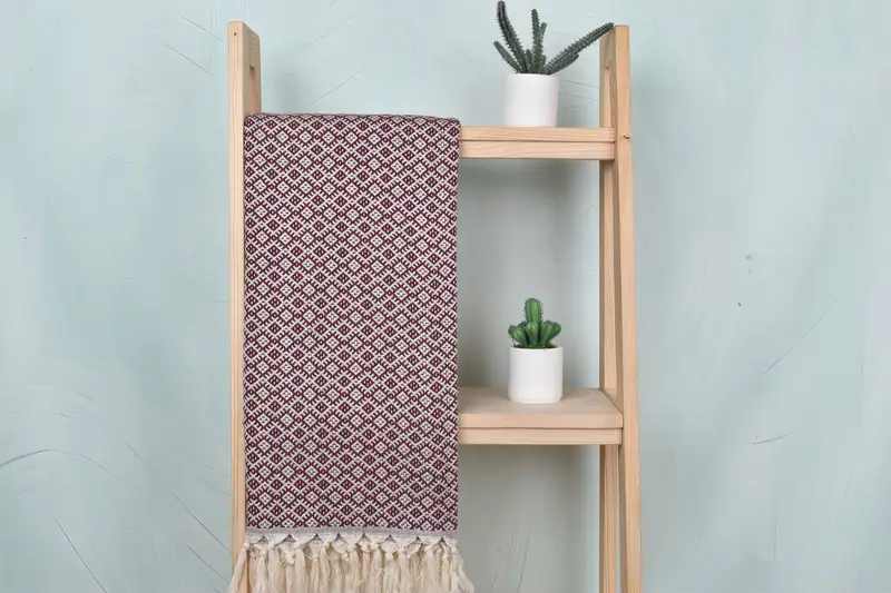 Bathroom Towel, Lightweight towel, Embroidered Beach Towel, 70x40 Cotton Diamond Towel, Yoga Towel, Lightweight Turkish towel, Handmade Gift - 8