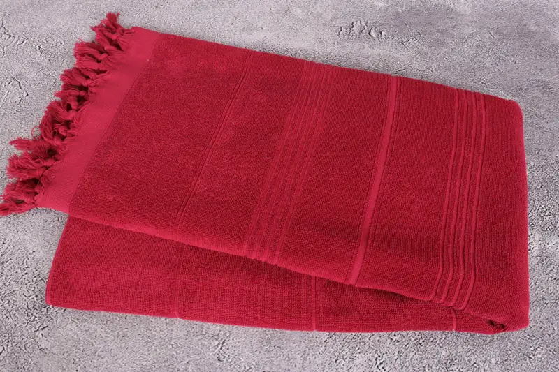 Turkish hand towel, Gift For Her, Gift For Boyfriend, 70x36 Cotton Striped Terry Towel, Best Friend Gift, Sand-free peshtemal towel for the beach - 6