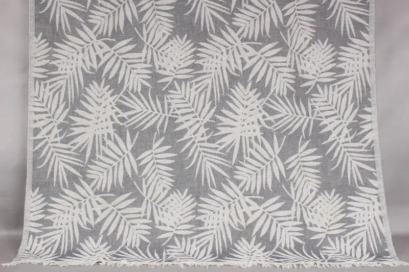 Personalized Gift Box Floral Petrol Towel, Organic Cotton, 40x63 Inches