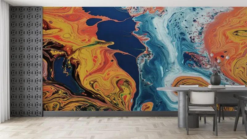 Modern Wall Paper,Abstract Colorful,Wall Paper Peel and Stick,Contemporary Wall Paper,Colorful,Bright Wall Paper,Modern Wall Decor, - 7