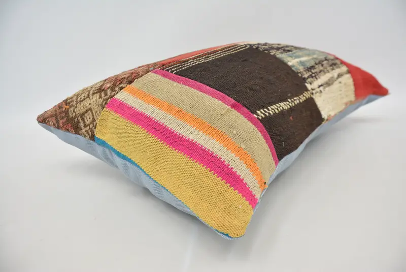 Antique Pillows, Kilim Pillow, Comfy Throw Cushion Case, Pillow Case, Gift Pillow, Vintage Kilim Pillow Pillow, 16x24 Red Cushion - 6