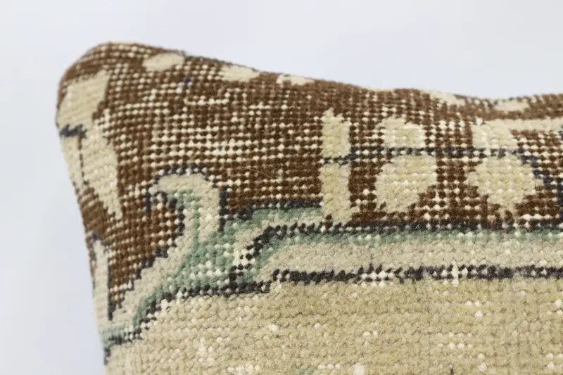 Pillow for Couch, Kilim Cushion Sham, Office Chair Cushion Cover, Pillow Case, Sofa Bolster Pillow Sham, 16x24 Beige Pillow, Vintage Kilim Pillow - 2
