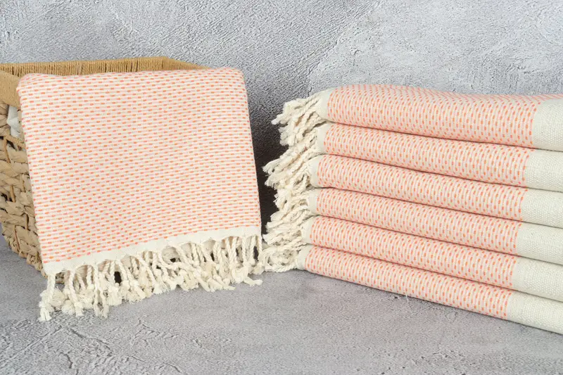 Beach towel, Embroidered Towel, Welcome Wedding Gift, Bridemaids Beach Towel, Personalized Gift, Peshtemal Towel, 70x40 Cotton Polka Dot Towel - 3