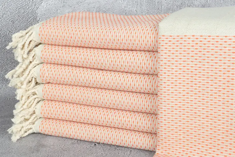 Beach towel, Embroidered Towel, Welcome Wedding Gift, Bridemaids Beach Towel, Personalized Gift, Peshtemal Towel, 70x40 Cotton Polka Dot Towel - 1