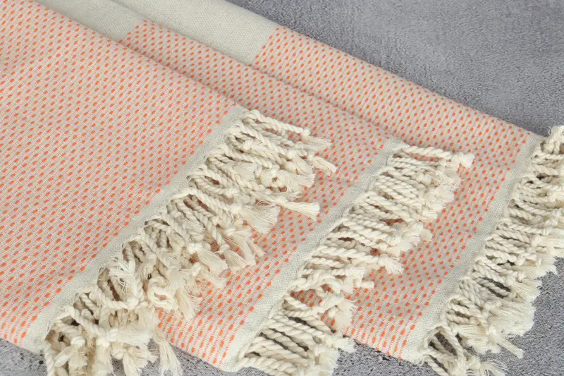 Beach towel, Embroidered Towel, Welcome Wedding Gift, Bridemaids Beach Towel, Personalized Gift, Peshtemal Towel, 70x40 Cotton Polka Dot Towel - 5