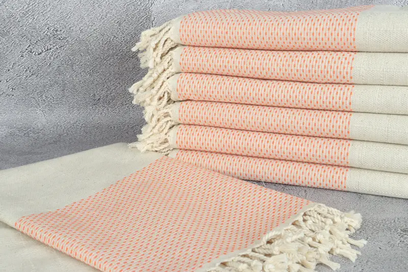 Beach towel, Embroidered Towel, Welcome Wedding Gift, Bridemaids Beach Towel, Personalized Gift, Peshtemal Towel, 70x40 Cotton Polka Dot Towel - 2
