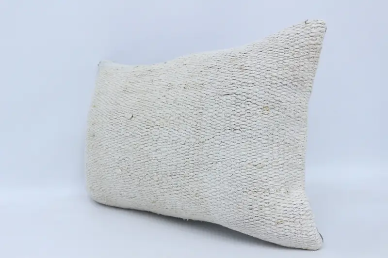 Antique Pillows, Pillow Cover, Authentic Pillow, 16x24 White Pillow Sham, Accent Pillow, Seat Pillow, Vintage Kilim Pillow, Pillow for Couch - 4