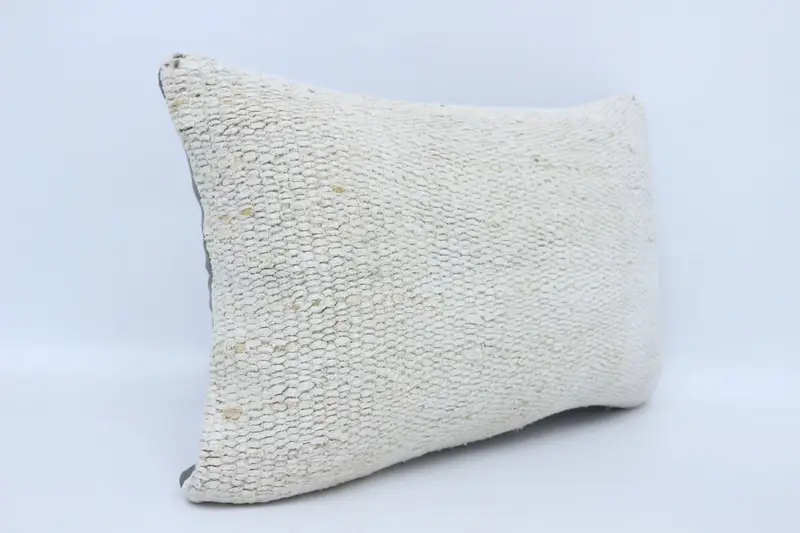 Antique Pillows, Pillow Cover, Authentic Pillow, 16x24 White Pillow Sham, Accent Pillow, Seat Pillow, Vintage Kilim Pillow, Pillow for Couch - 3