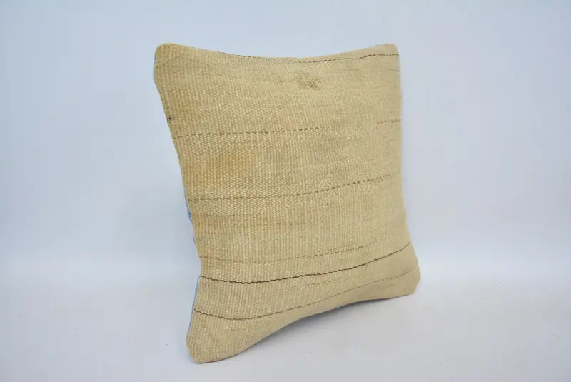 14x14 Beige Pillow, Nautical Throw Cushion Cover, Vintage Pillow, Antique Pillows, Living Room Throw Pillow Cover, Cushion, Home Decor Pillow - 3