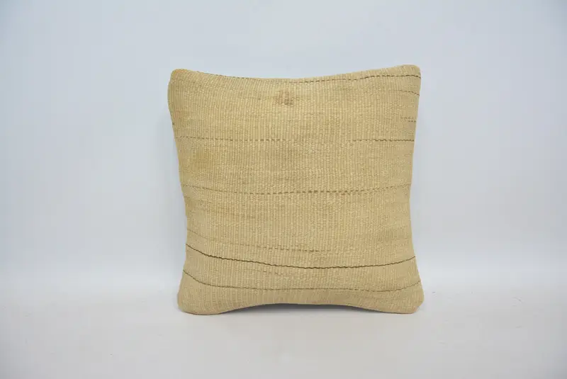 14x14 Beige Pillow, Nautical Throw Cushion Cover, Vintage Pillow, Antique Pillows, Living Room Throw Pillow Cover, Cushion, Home Decor Pillow - 1