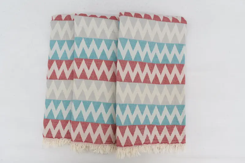 70x40 Cotton Zigzag Design Towel, Beach Towel Bulk, Monogram Towels, Peshtemal, Quick-dry travel peshtemal towel, Monogram Turkish Towel, Soft towel - 6
