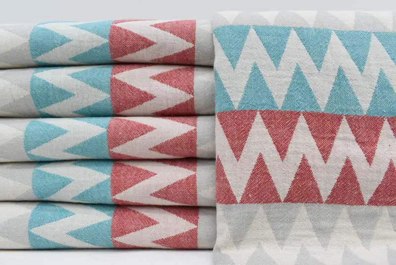70x40 Cotton Zigzag Design Towel, Beach Towel Bulk, Monogram Towels, Peshtemal, Quick-dry travel peshtemal towel, Monogram Turkish Towel, Soft towel - 1