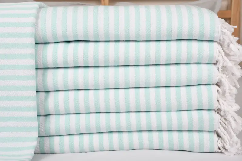 Personalized Gifts, Personalized Blanket, Aesthetic Blanket, 104x76 Cotton Striped Towel, Christmas Gift Tags, Girl Trip Party Favor, Wedding Favors - 1