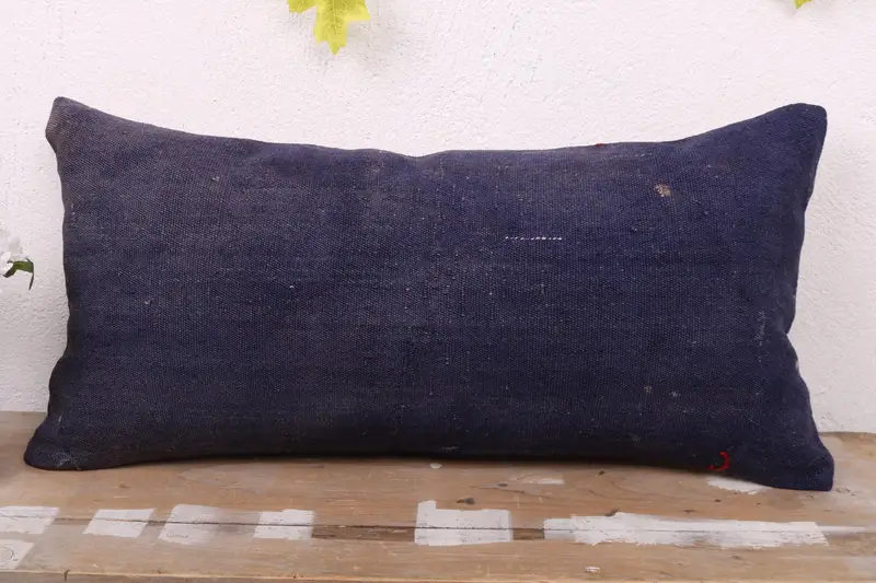 Cozy Throw Pillow Case, Pillow Case, Vintage Kilim Throw Pillow, Handmade Pillow, 12x24 Purple Pillow Case, Kilim Pillow, Vintage Kilim Pillow - 2
