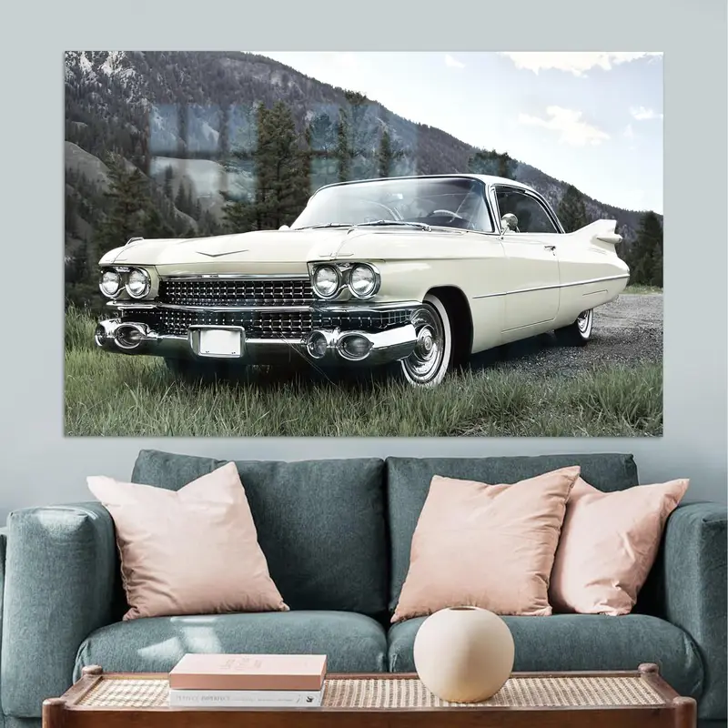 ヴィンテージカープリントガラス：クラシックカー愛好家へのエレガントなギフト