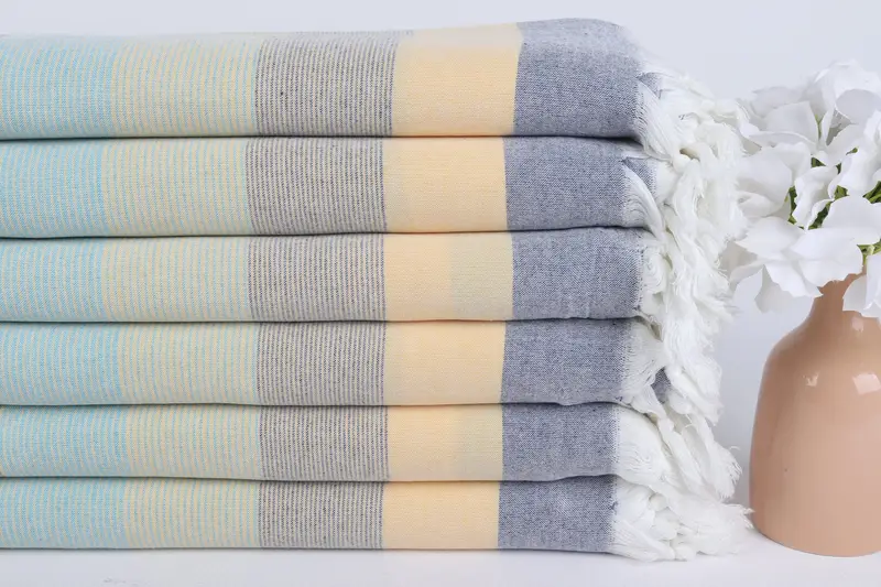 Personalized Gifts, Best Friend Gift Ideas, Personalized Gift, 68x40 Cotton Striped Towel, Custom monogram Turkish beach towel USA, Hammam towel - 3