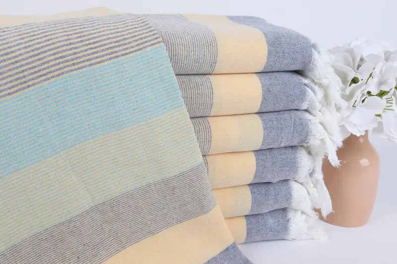 Personalized Gifts, Best Friend Gift Ideas, Personalized Gift, 68x40 Cotton Striped Towel, Custom monogram Turkish beach towel USA, Hammam towel - 1