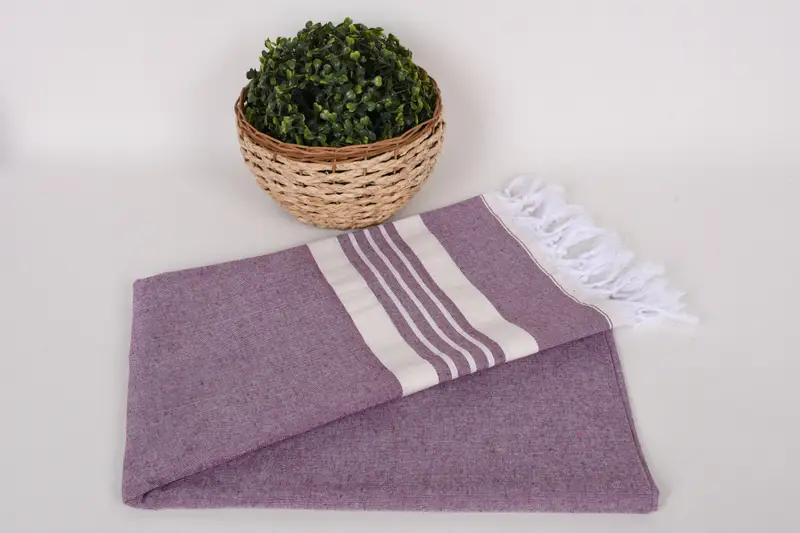 Absorbent towel, Soft and absorbent Turkish towel, Custom Gift, Best Beach Towel, Personalized Gift For Her, 70x40 Cotton Striped Towel, Guest Towel - 4