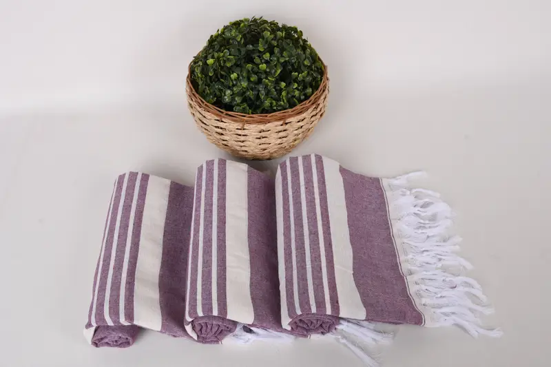 Absorbent towel, Soft and absorbent Turkish towel, Custom Gift, Best Beach Towel, Personalized Gift For Her, 70x40 Cotton Striped Towel, Guest Towel - 8