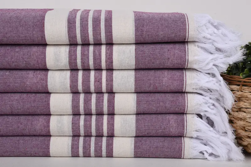 Absorbent towel, Soft and absorbent Turkish towel, Custom Gift, Best Beach Towel, Personalized Gift For Her, 70x40 Cotton Striped Towel, Guest Towel - 2