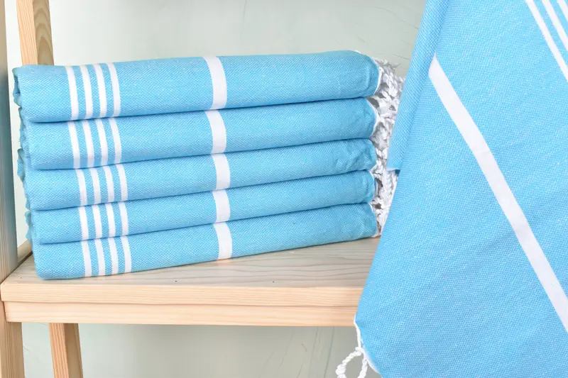 Large Turkish Towel, House Warming Gift, Monogram Beach Towel, 70x40 Cotton Striped Towel, Wedding Favors, Sand-free peshtemal towel for the beach - 1