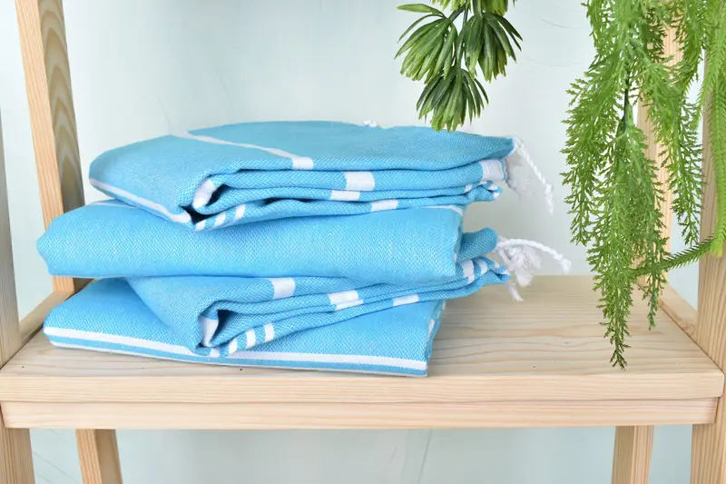 Large Turkish Towel, House Warming Gift, Monogram Beach Towel, 70x40 Cotton Striped Towel, Wedding Favors, Sand-free peshtemal towel for the beach - 7
