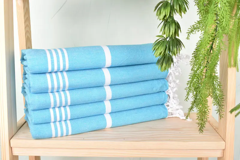 Large Turkish Towel, House Warming Gift, Monogram Beach Towel, 70x40 Cotton Striped Towel, Wedding Favors, Sand-free peshtemal towel for the beach - 2