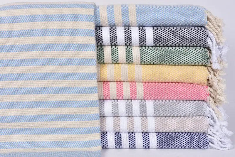 68x40 Cotton Striped Towel, Girl Trip Party Favor, Best Friend Gift, Personalized Turkish Towel, Gift For Mom, Organic Beach Towel, Peshtemal Towel - 1